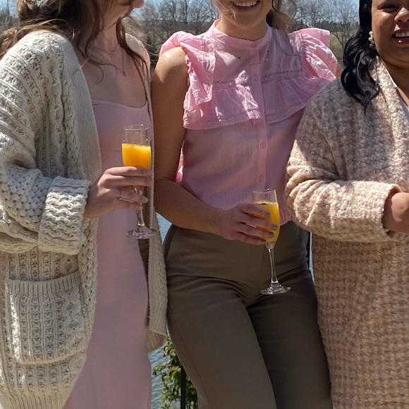 Pink blouse from Honey. Worn once for wedding shower, beautiful! - Picture 4 of 4